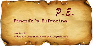 Pinczés Eufrozina névjegykártya